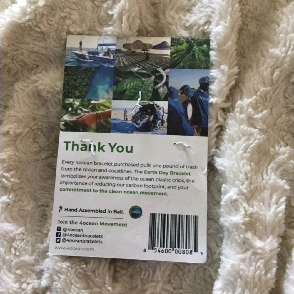 4OCEAN Bracelet "Earth Day" NEW Pura Vida - Picture 4 of 4